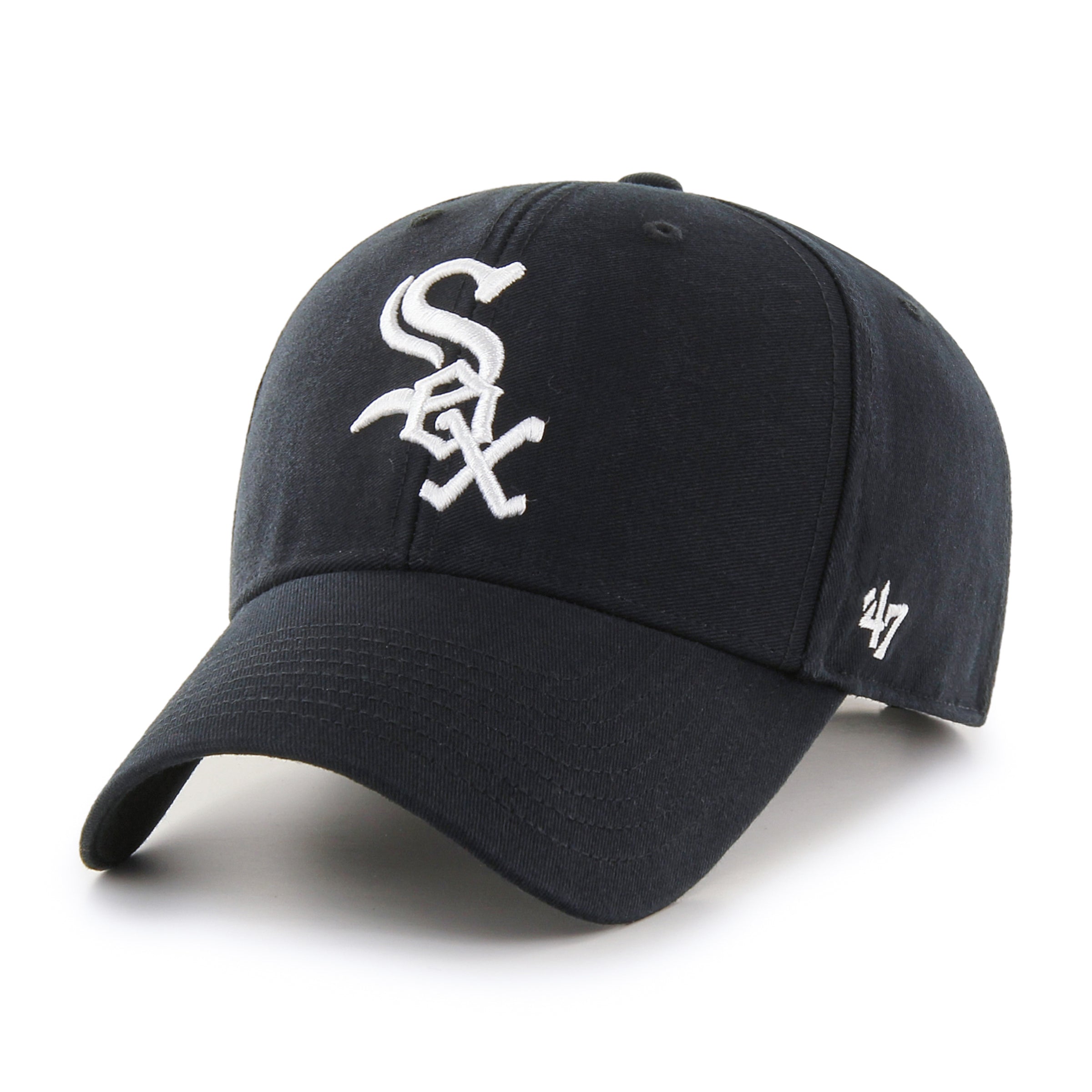47 Brand Chicago White Sox Legend MVP Adjustable Baseball Cap - Black | Official MLB Licensed Hat for Men & Women | Perfect for Games, Tailgating & Everyday Wear