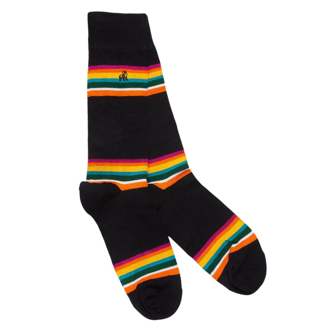 Premium Black & Bold Striped Bamboo Socks for Men & Women - Soft, Breathable & Moisture-Wicking - Perfect for Yoga, Running & Everyday Comfort