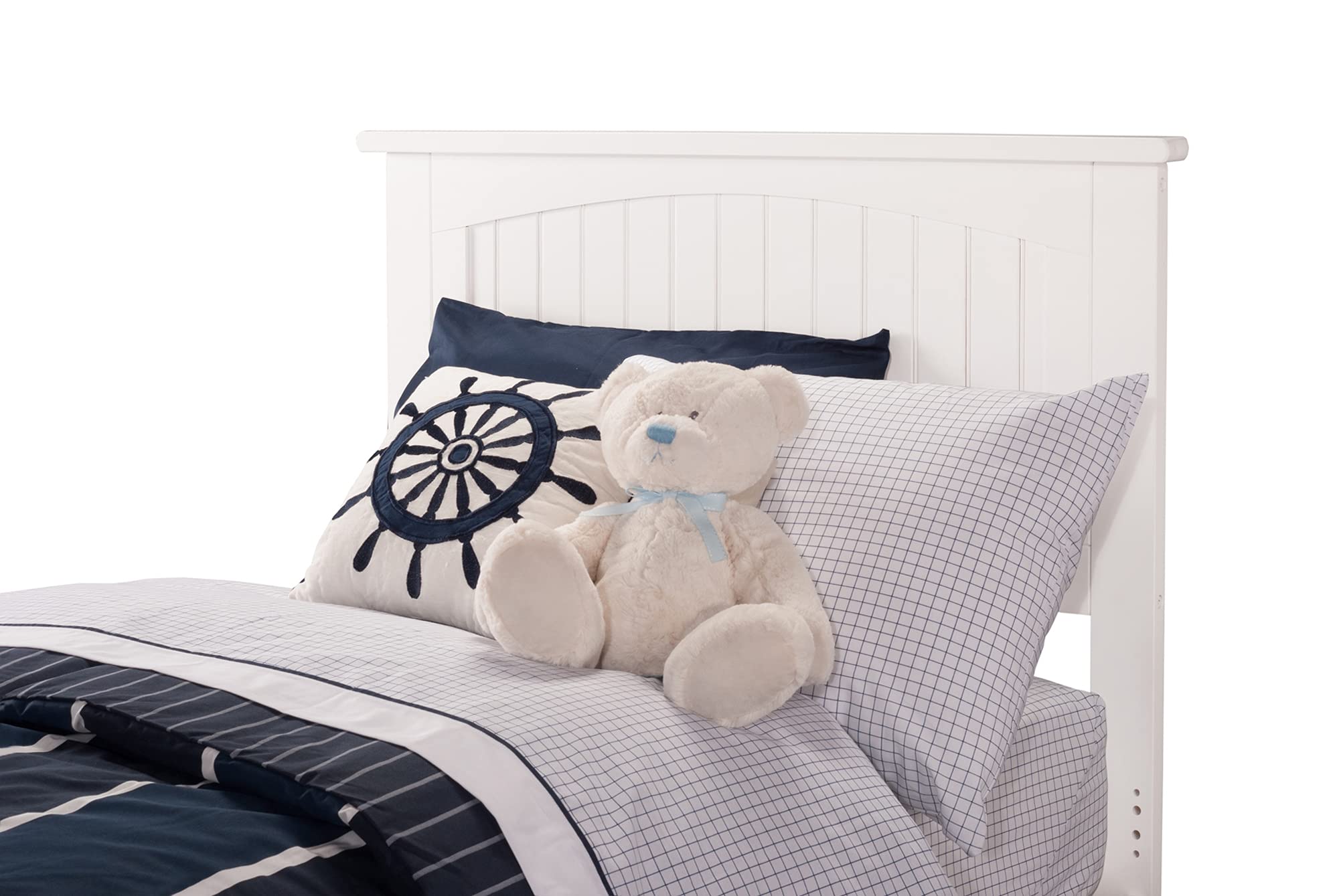 AFI Nantucket Twin Foundation Bed Frame with USB Charging Ports - White - Perfect for Small Bedrooms, Guest Rooms & Dormitories