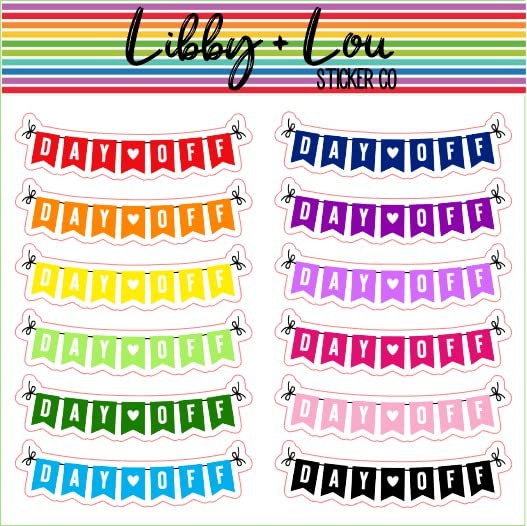 Day Off Planner Stickers - Libby & Lou Co for Planners & Journals