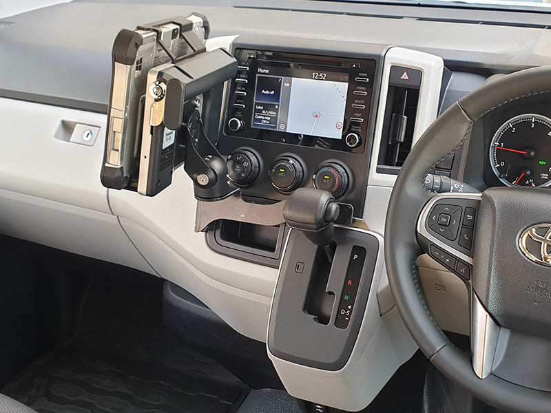 Industrial Evolution InDash Mount for Toyota HiAce (2019+) - Secure Car Phone Holder for GPS Navigation & Hands-Free Calling - Perfect for Delivery Drivers & Road Trips
