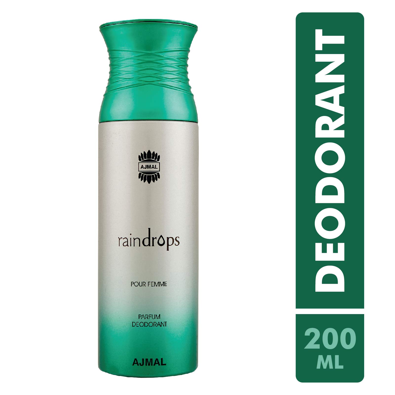 Ajmal SilverShade & Raindrops Deodorant Set for Men & Women - 2 x 200ml Long-Lasting Fragrance Gift Set - Perfect for Daily Use, Gym, Office & Travel