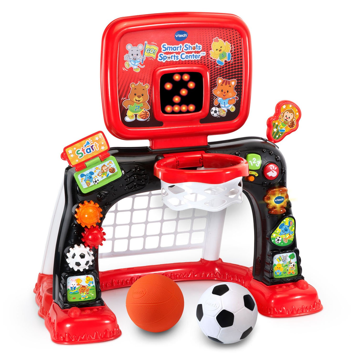 VTech Smart Shots Sports Center - Interactive Basketball & Soccer Toy for Toddlers & Kids Ages 1-3 Years - Early Learning Activity Toy for Motor Skills Development - Perfect for Playrooms, Daycares & Birthday Gifts