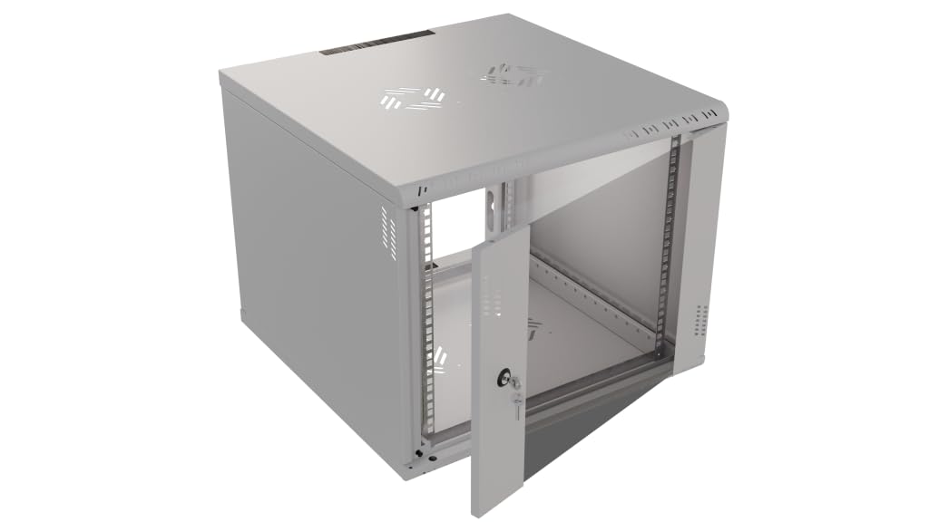 Stalflex 19 Inch 9U 600mm Heavy Duty Steel Server Rack & Network Cabinet - Compatible with Rack Shelf & Rails - Ideal for Data Centers, IT Rooms & Network Equipment Storage