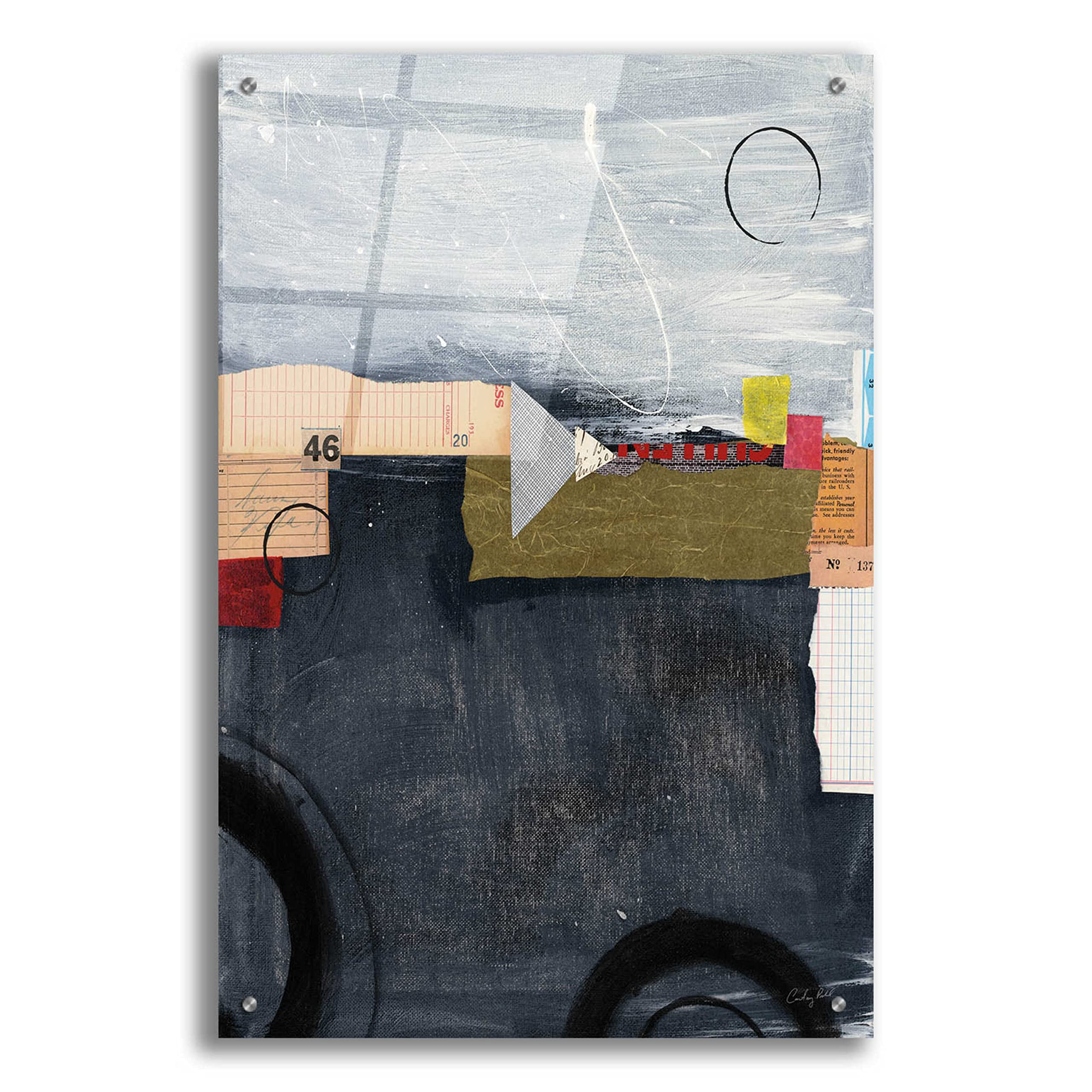 Abstract 46 Acrylic Glass Wall Art by Courtney Prahl - 24x36 Inches Modern Canvas Painting for Living Room, Bedroom & Office Decor
