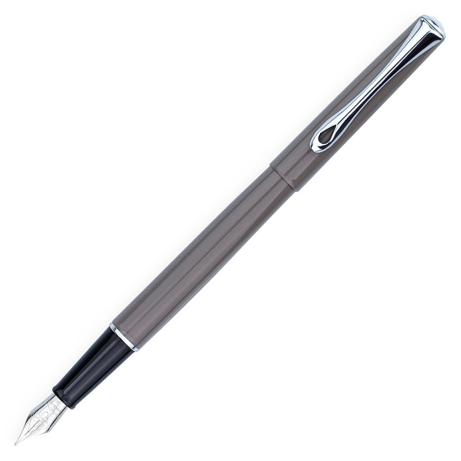 Diplomat Traveller Fountain Pen - Premium Taupe Grey Luxury Writing Instrument for Professionals & Students - Perfect for Office, School & Gift Giving
