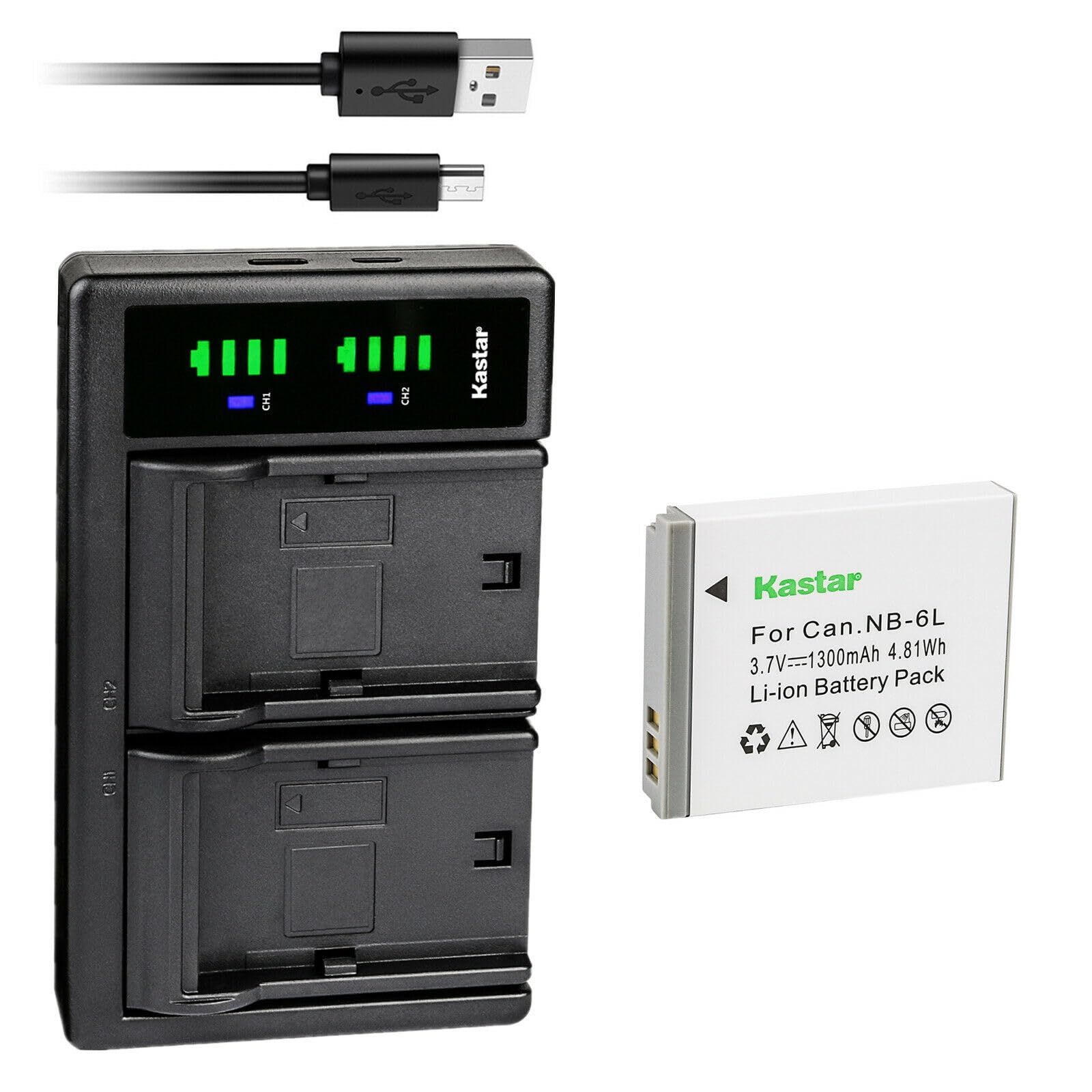 Kastar 1-Pack Replacement Battery & LTD2 USB Charger for Came-TV KUMINIK8 & WAERO Wireless Headsets - Compatible with Came-KUMINIK8 Duplex Digital & Came-TV WAERO Duplex Digital Wireless Headsets - Perfect for Film Production, Live Streaming, and Studio Recording