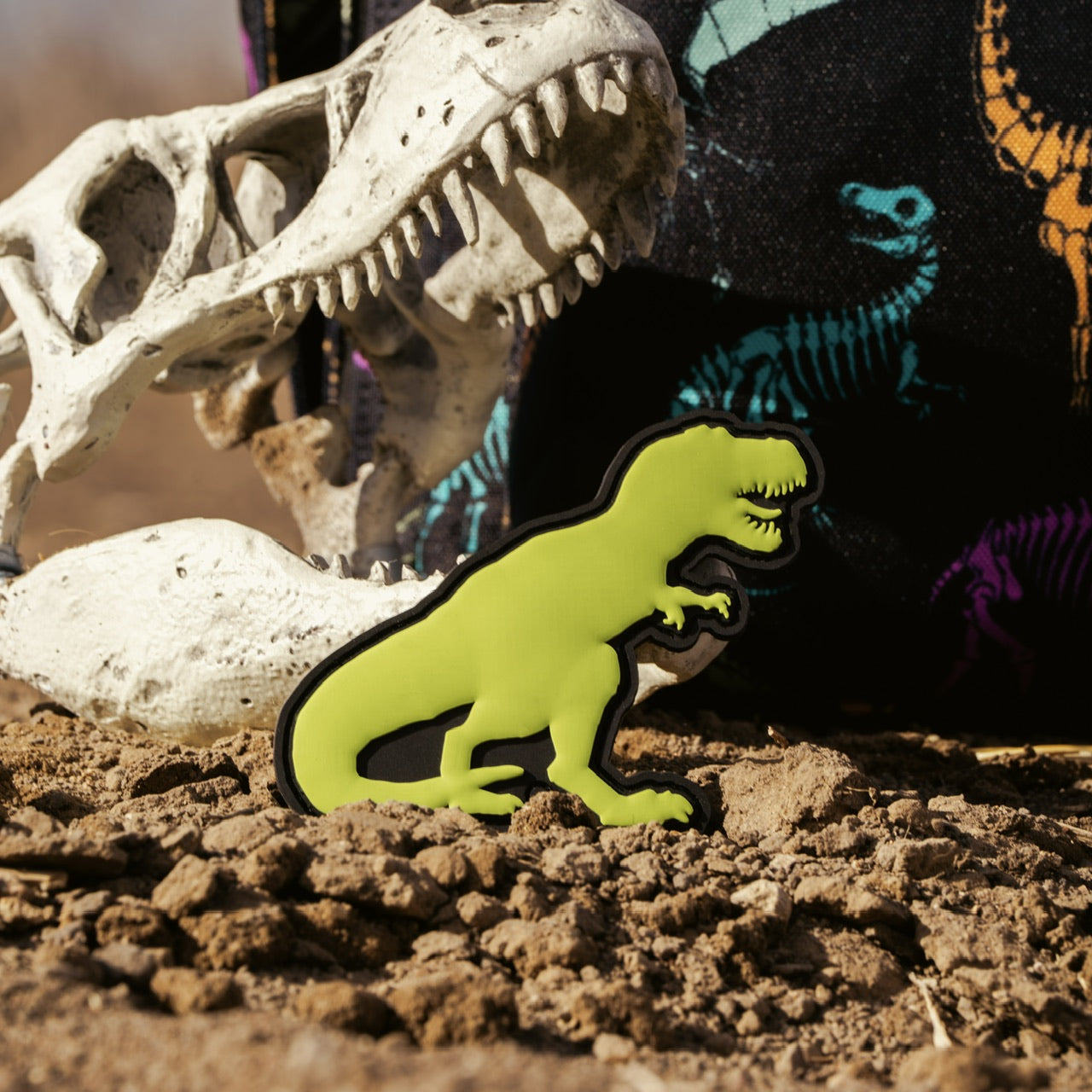 Dinosaur T-Rex Iron On Patch - Embroidered Applique for DIY Crafts, Jackets, Backpacks & Costumes - Perfect for Kids & Adults