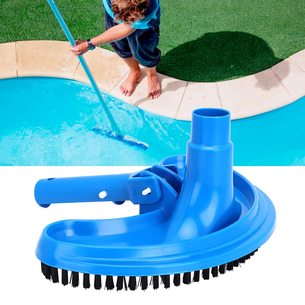 Half Moon Pool Vacuum Head - Curved Swimming Pool Cleaner for In-Ground & Above Ground Pools | Durable Pool Brush Attachment for Easy Pool Maintenance | Perfect for Weekly Cleaning, Algae Removal & Debris Collection
