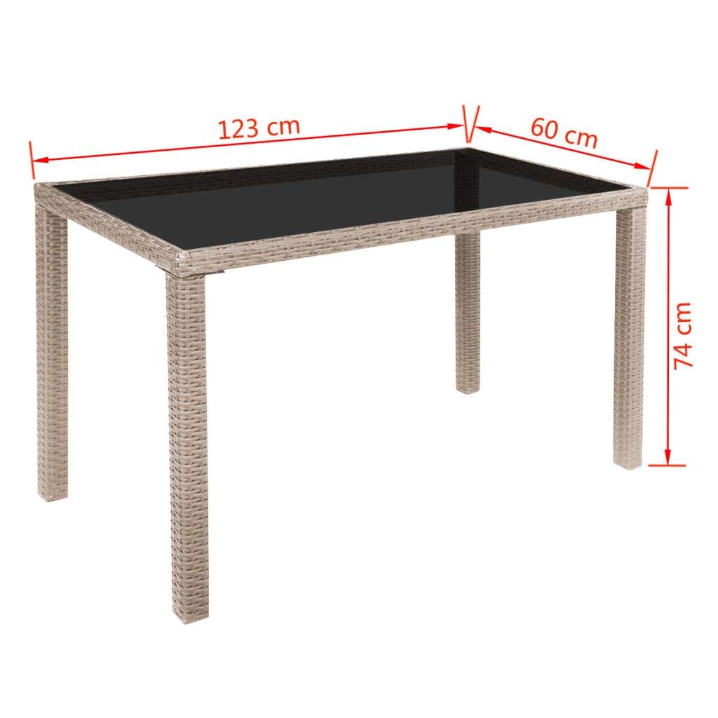 5-Piece Outdoor Patio Dining Set - Rattan Table & Chairs with Cushions - Perfect for Garden, Deck, Lawn & Outdoor Kitchen - Weather-Resistant Conversation Furniture Set for Backyard, Poolside & BBQ Parties