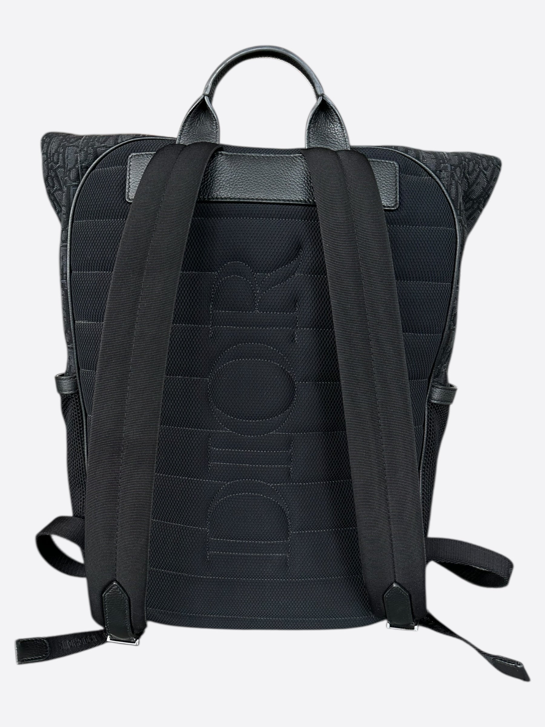 Dior Black Oblique 8 Roll Backpack for Women | Luxury Designer Travel Backpack | Perfect for Work, Gym & Weekend Getaways