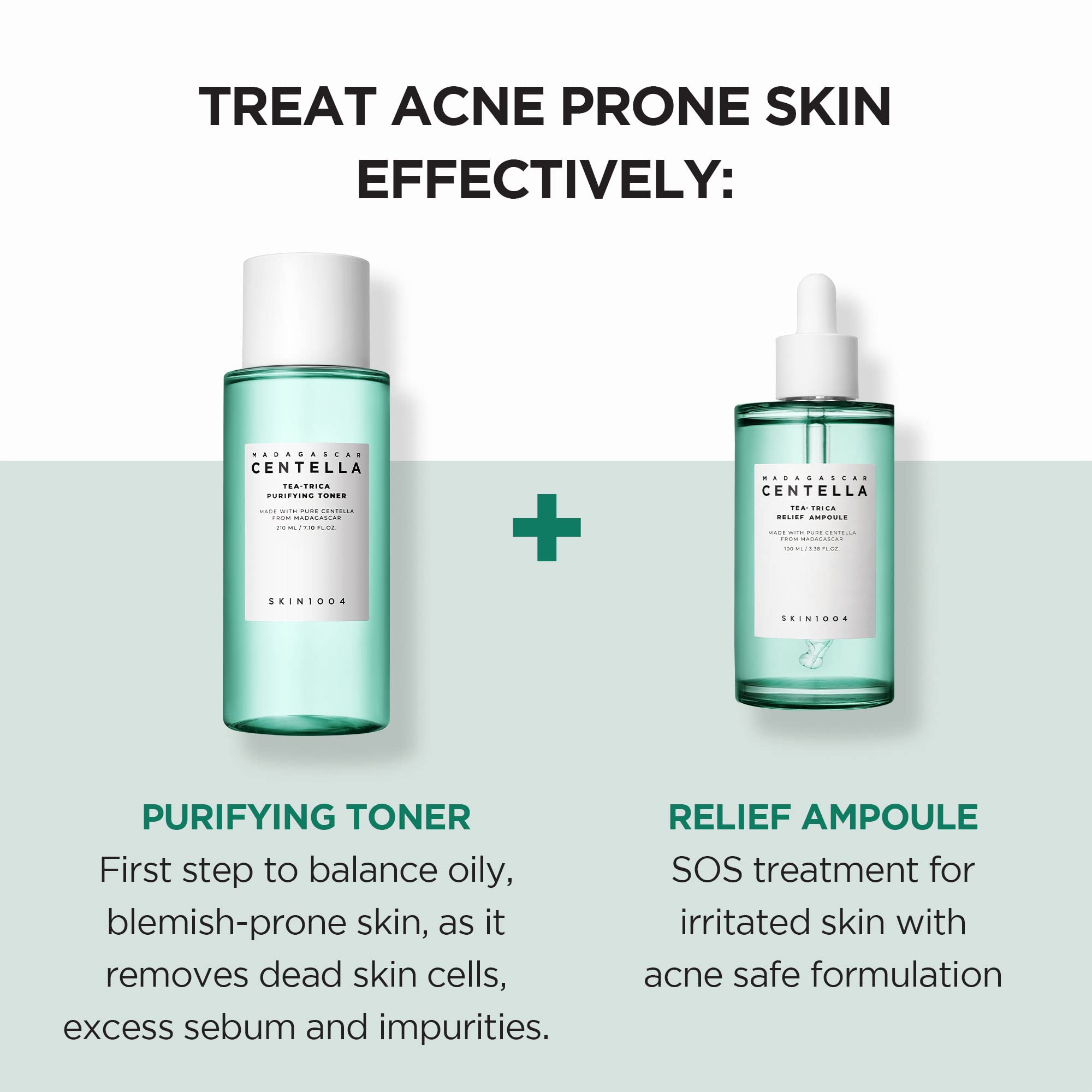 SKIN1004 Tea-Trica Purifying Toner 7.10 fl.oz (210ml) - Soothing Hydration & Acne Care Facial Toner for Oily & Sensitive Skin | Korean Skincare for Daily Cleansing & Pore Refining