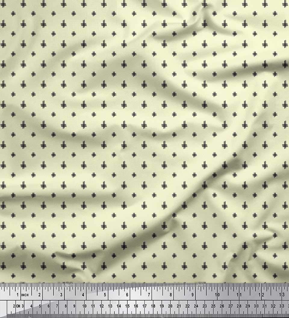 Soimoi Moss Georgette Brown Fabric by The Yard - 42 Inch Wide Geometric Print Fabric for Sewing, DIY Crafts, Dresses & Home Decor - Premium Printed Fabric for Fashion Designers and Craft Lovers