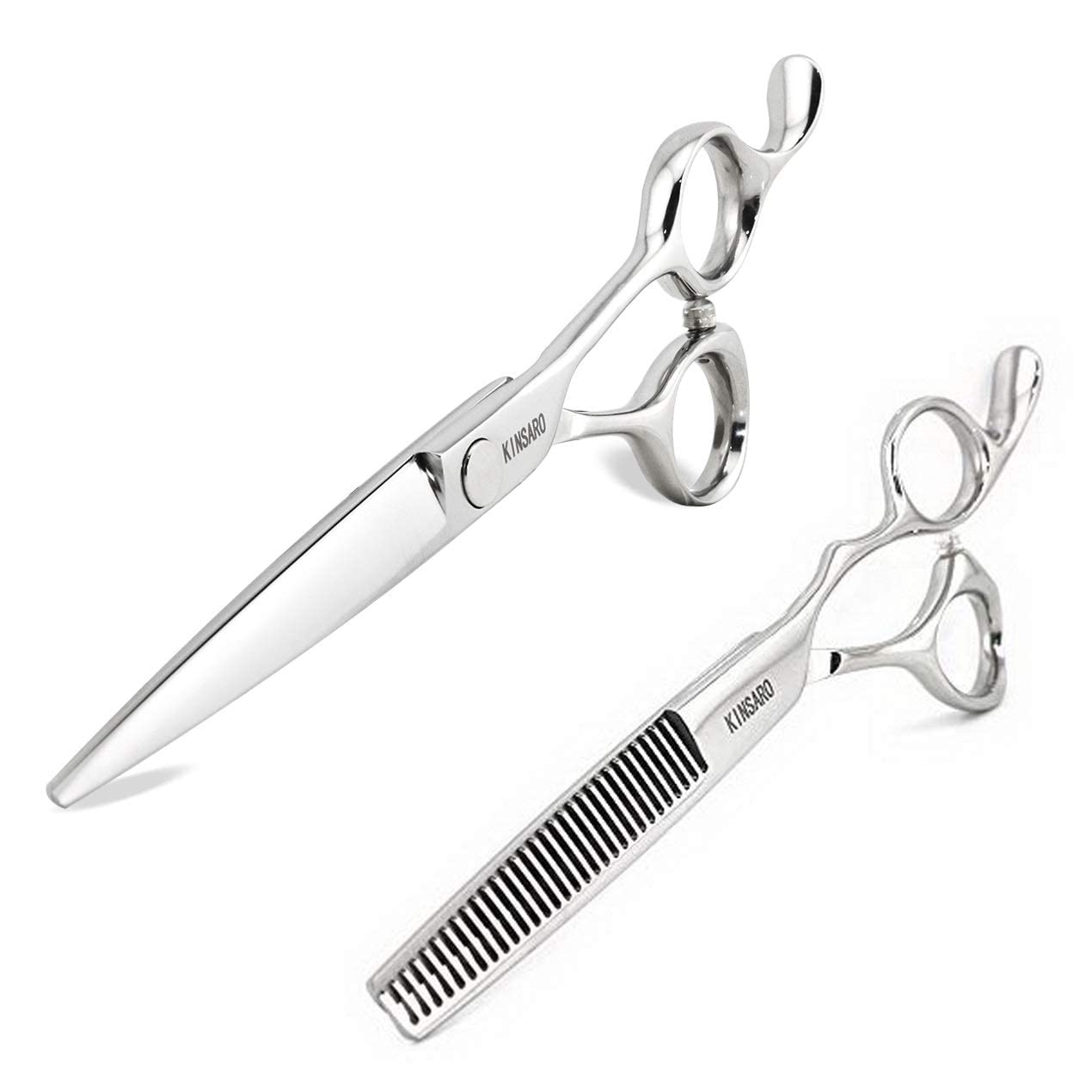 Professional 6 Inch Hair Cutting Scissors & 5.5 Inch Thinning Shears Set - Barber Grade Stainless Steel Hairdressing Tools for Salon, Home Use & DIY Hairstyling