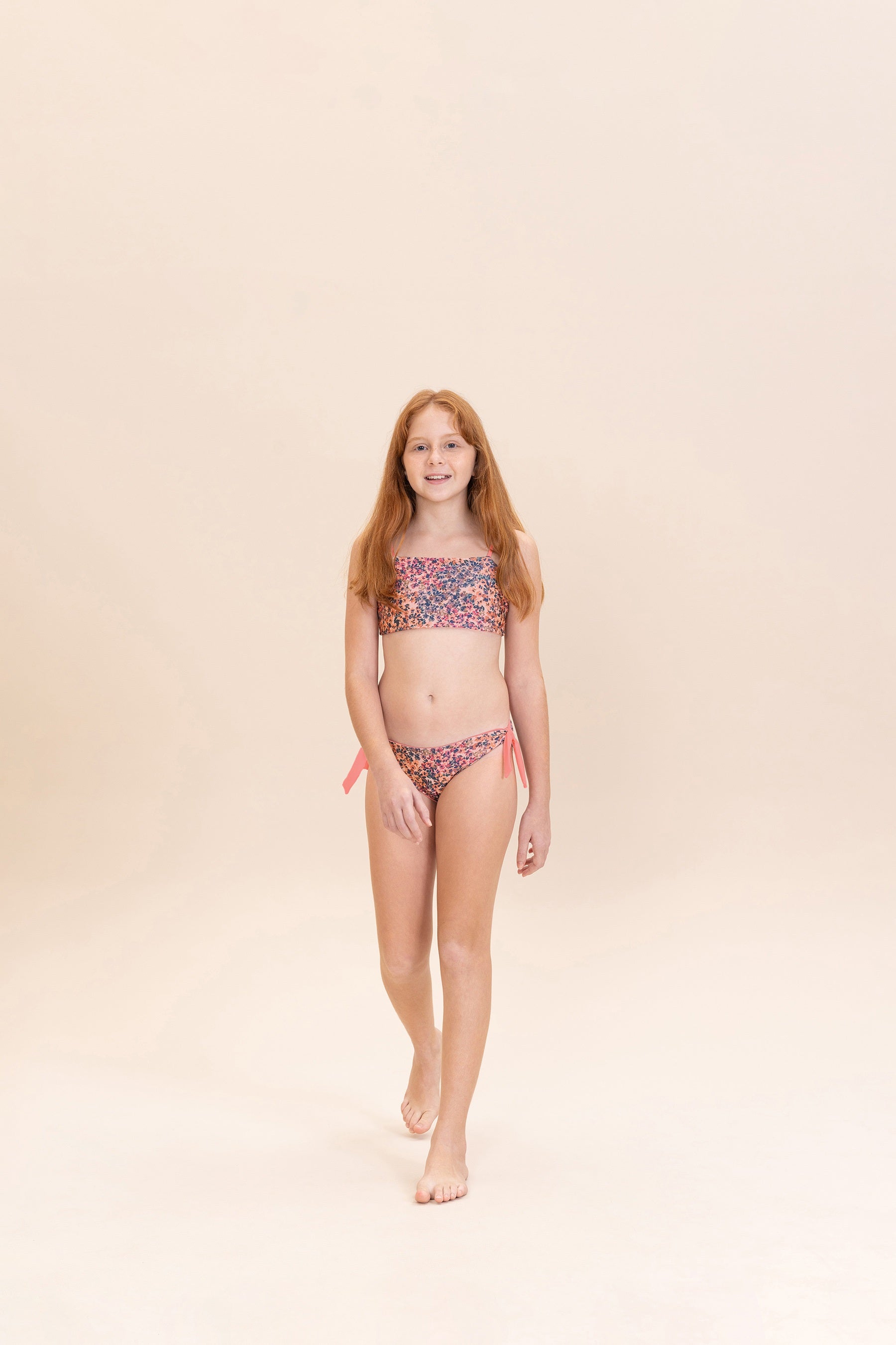 Reversible Kids Bandeau Bikini - Adjustable Swimwear for Girls, UPF 50+ Sun Protection - Perfect for Beach, Pool & Summer Vacation