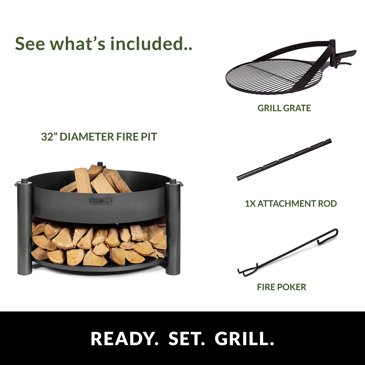 Montana X 32 Standard Grill Set - Premium Stainless Steel BBQ Tools for Outdoor Cooking, Camping & Backyard Parties