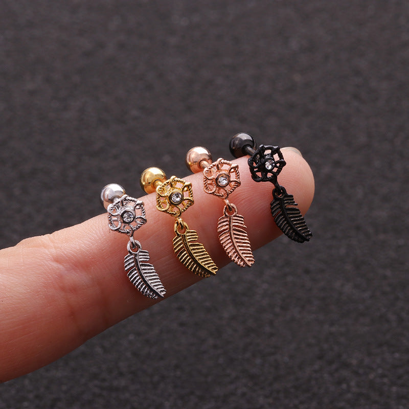 16G Cartilage Tiny Stud Earrings - Dreamcatcher Earrings for Women | HSPJ1957 | Perfect for Daily Wear, Parties & Gifts