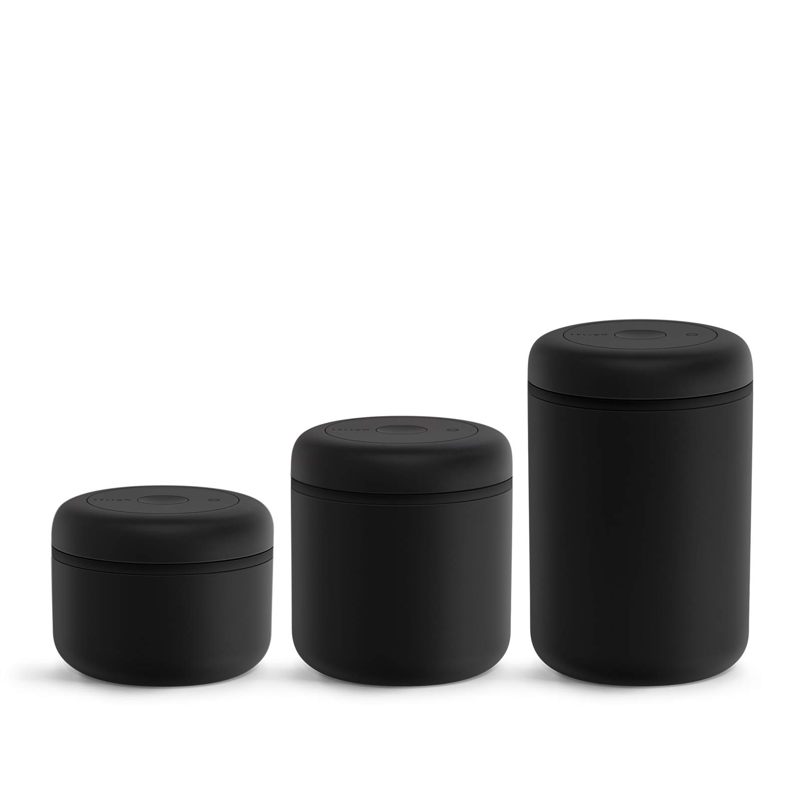 Fellow Atmos Vacuum Coffee Canister & Airtight Food Storage Container - 0.7L (11oz) Coffee Bean Keeper - Matte Black - Perfect for Kitchen, Pantry & Fresh Coffee Storage