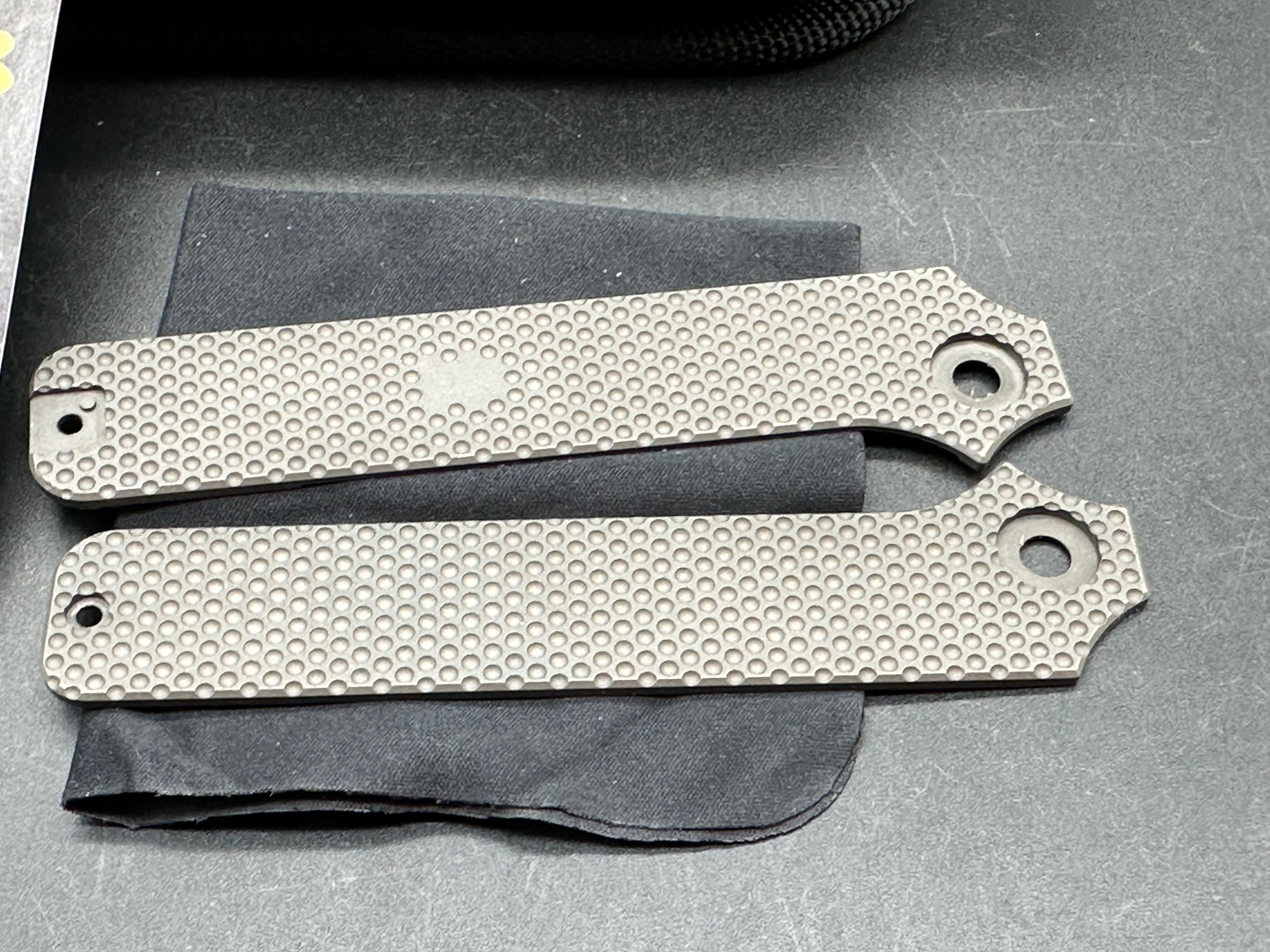 Premium Green Titanium Knife with M390 Blade - Golden Design - Includes Extra Scales - Perfect for Outdoor Camping, Survival & Everyday Carry (EDC)