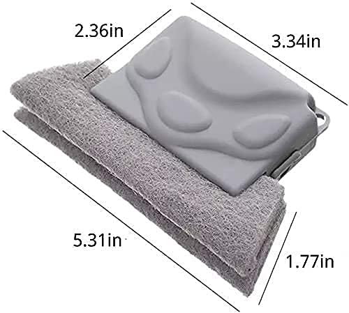 FEMEO Window Track & Door Groove Cleaning Brush Set with Mini Dustpan - 2 Pack for Window Slots, Keyboard, and Hard-to-Reach Corners - Perfect for Home, Office, and Car Interior Cleaning