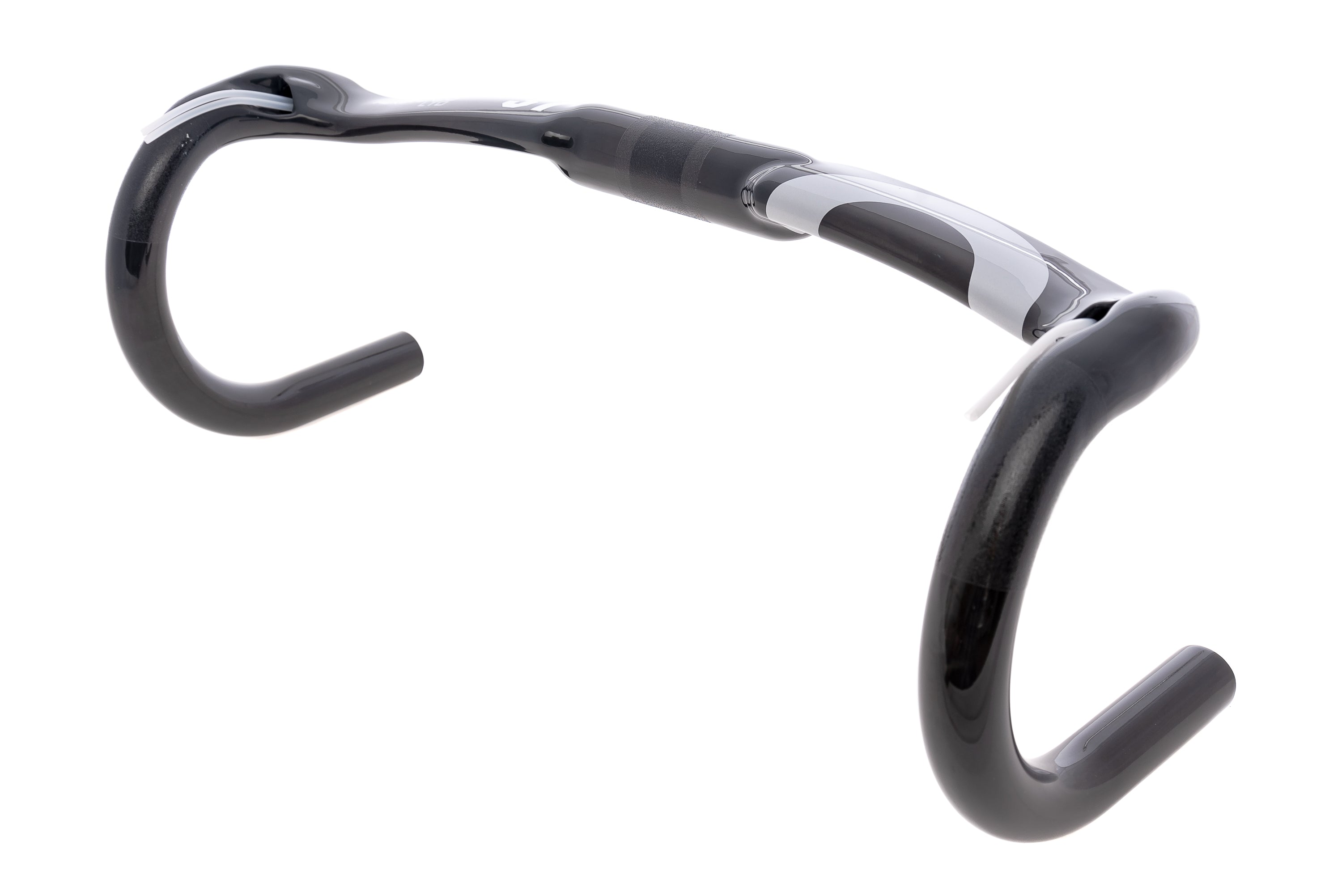 3T Aerotundo LTD Carbon Fiber Handlebar - Black/Silver - Lightweight & Durable for Road & Gravel Bikes - Perfect for Racing & Endurance Cycling