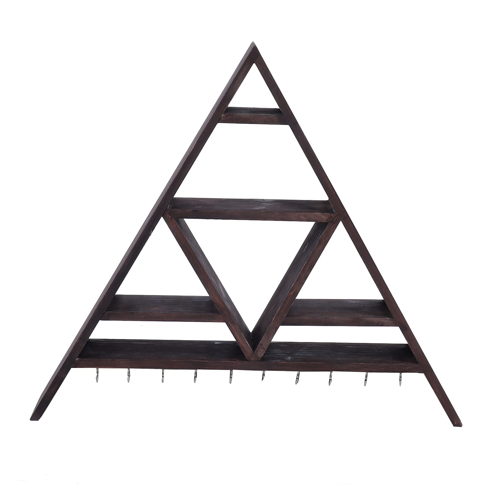 ZCYYL Triangle Wall Shelf - Modern Floating Display Rack for Crystals, Books & Decor | Space-Saving Storage Solution for Living Room, Bedroom & Home Office