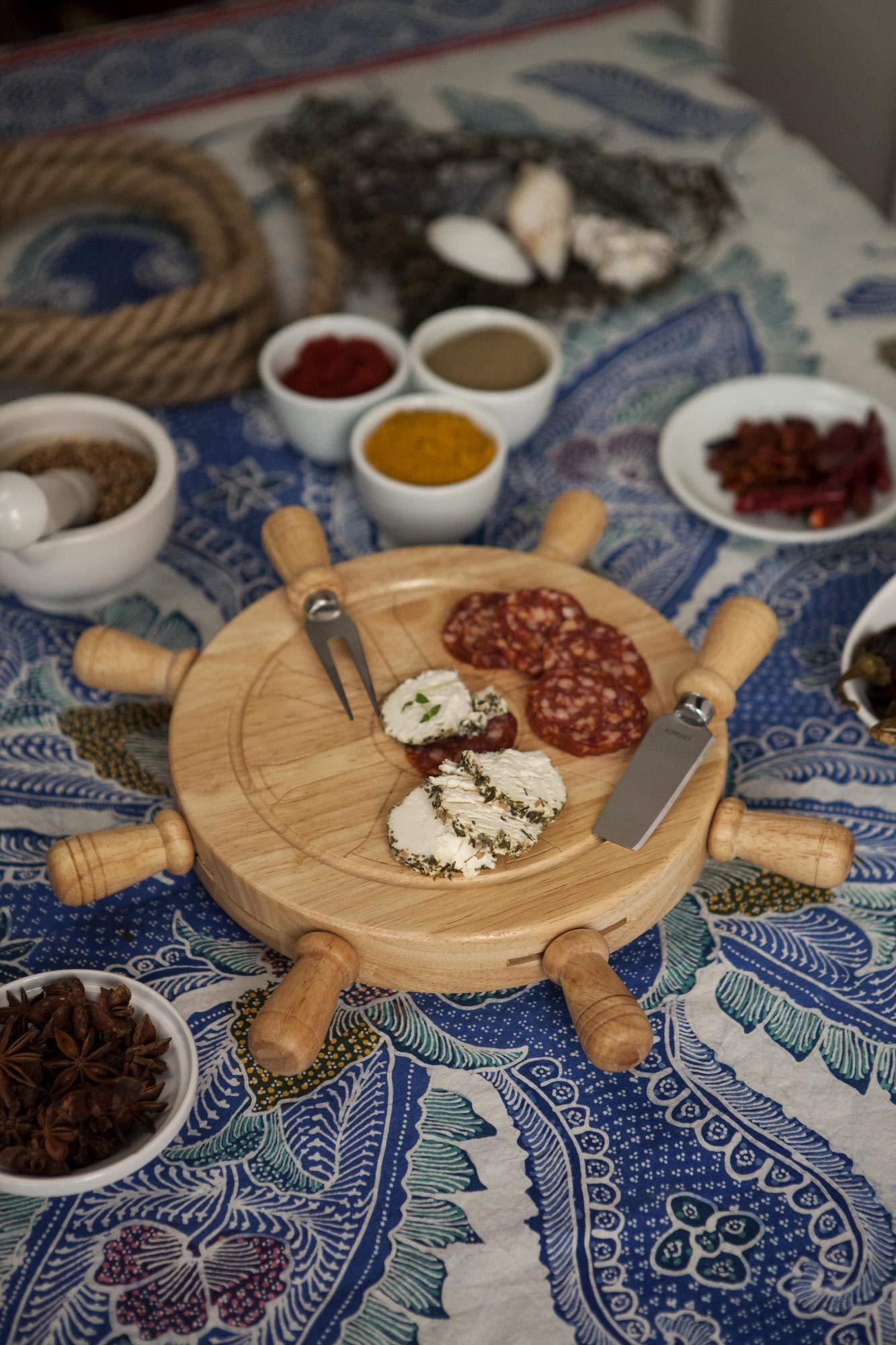 Personalized Mariner Cheese Board - Custom Engraved Wooden Serving Tray for Wine & Charcuterie - Perfect for Dinner Parties, Gifts & Entertaining