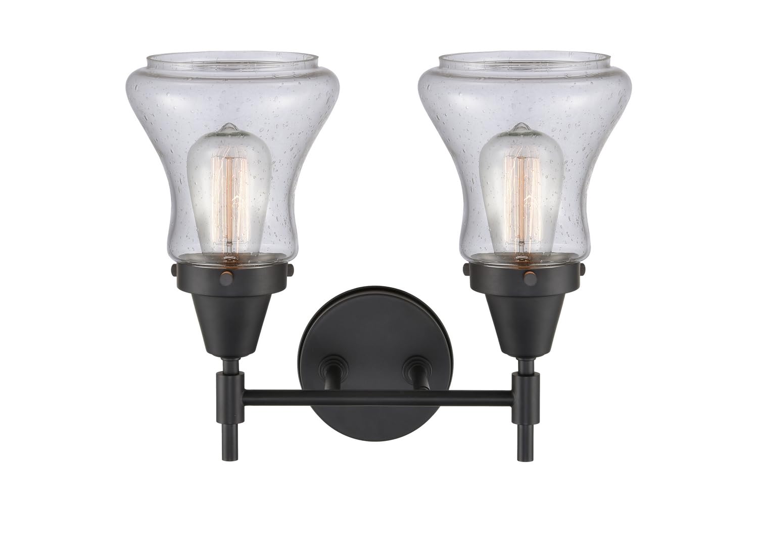 Innovations 447-2W-BK-G194-LED Black Transitional LED Bathroom Vanity Light - Modern Fixture for Bathroom, Powder Room, or Dressing Area