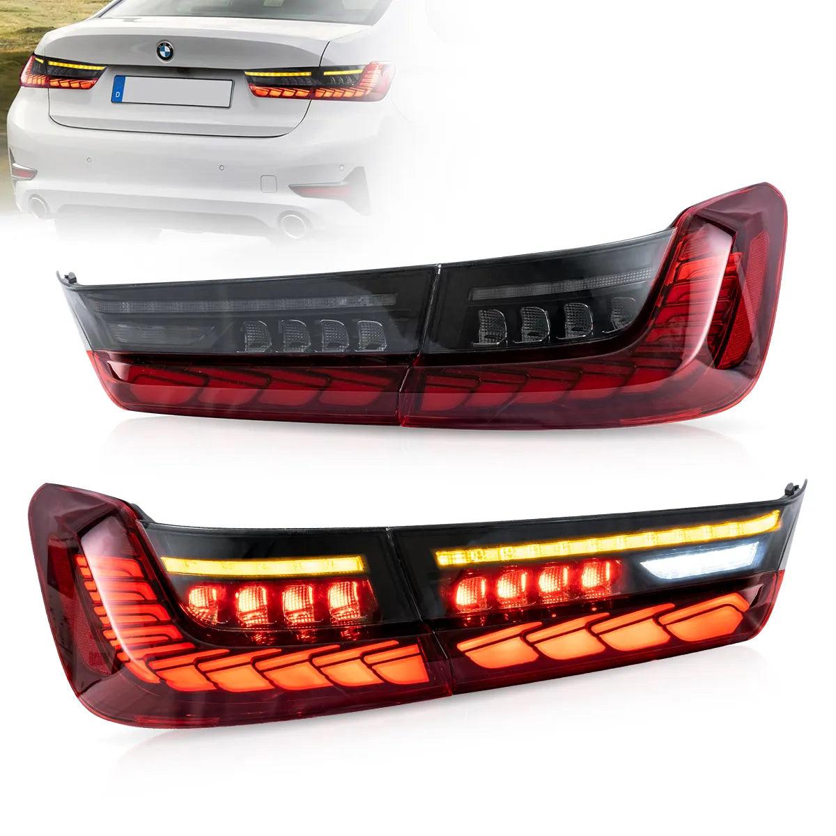 2018-2022 BMW 3 Series G20/G28/G80 LED Tail Lights Assembly with Sequential Turn Signals & Dynamic Welcome Light - Upgrade for Night Driving & Enhanced Visibility
