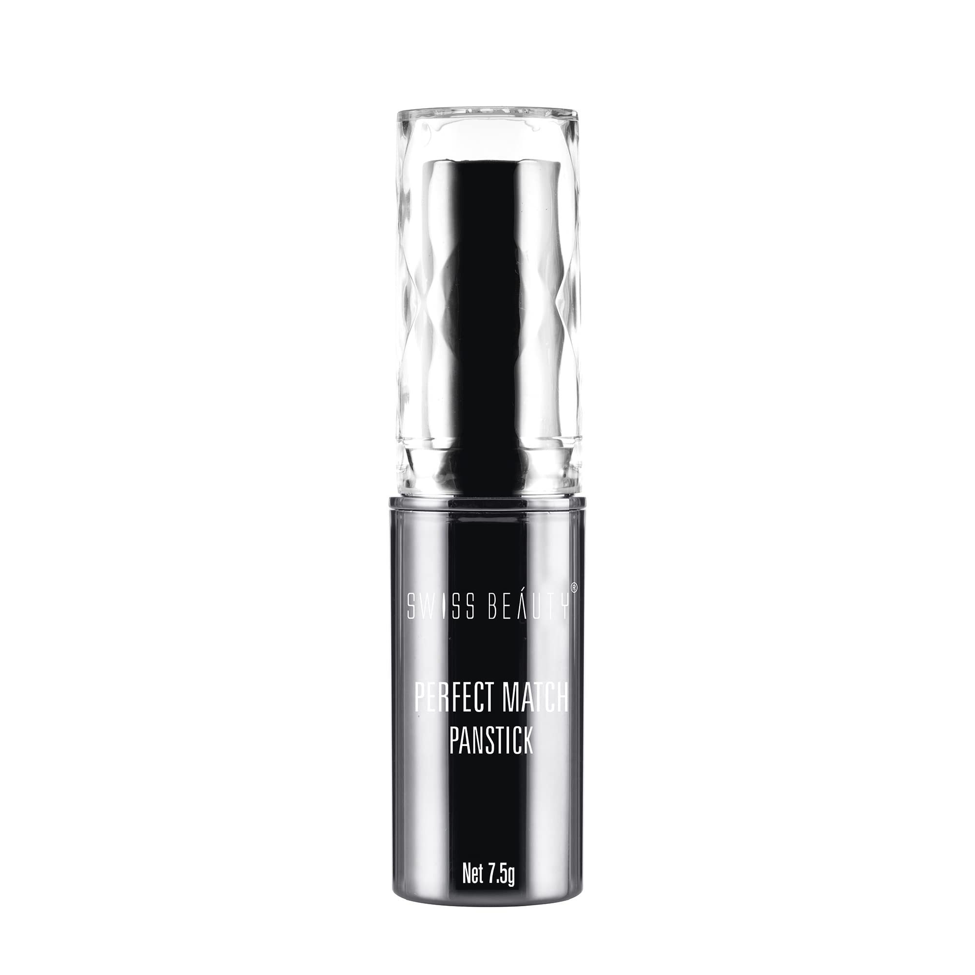 Swiss Beauty Perfect Match Panstick Foundation - Lightweight Full Coverage Makeup with Natural Dewy Finish | Easy Application Hand Stick | Shade 07, 7.5g | Ideal for Daily Wear, Photo Shoots & Special Occasions