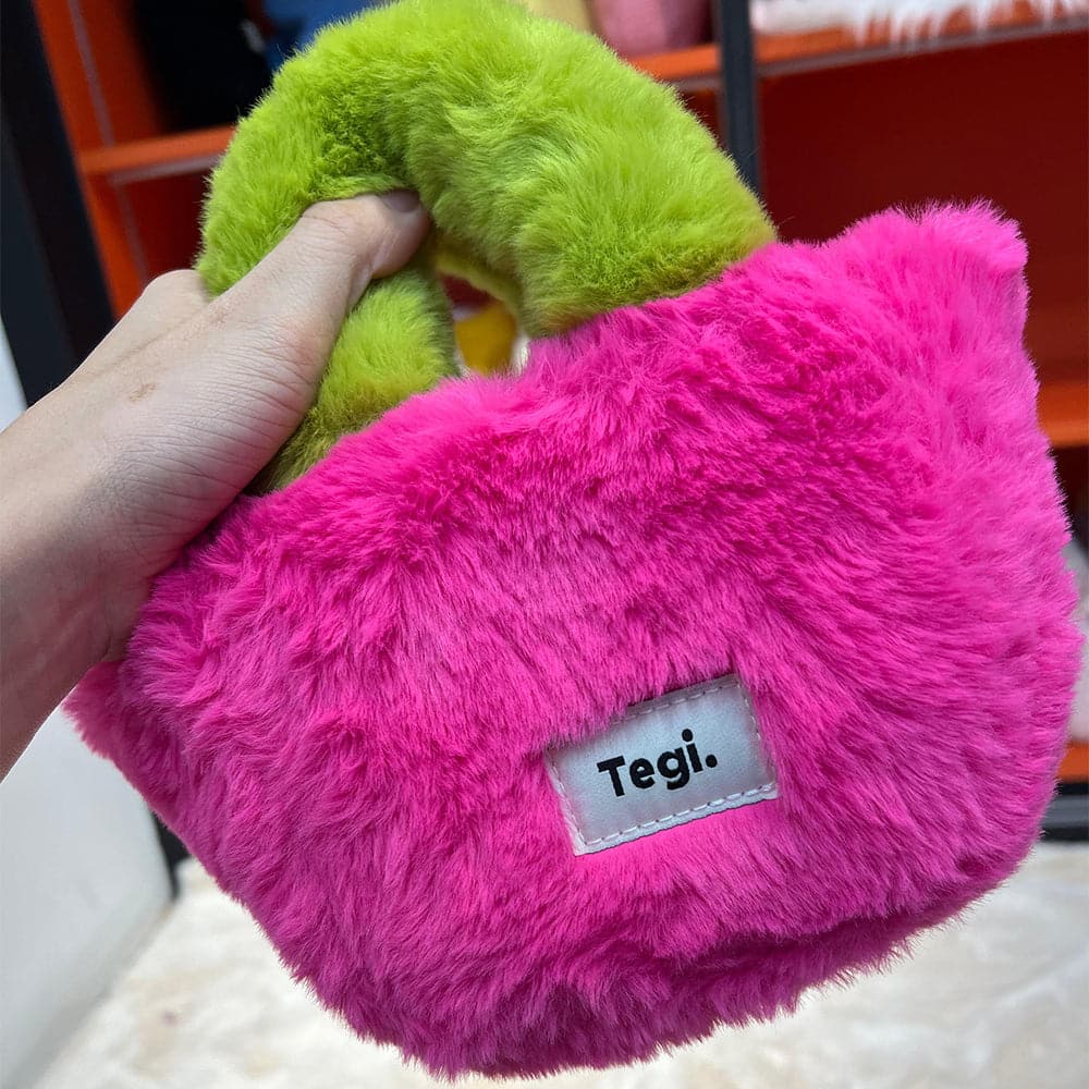 AG Collective Soft Fluffy Cute Shoulder Bag - Top Handle Crossbody Handbag for Women - Perfect for Shopping, Travel & Everyday Use