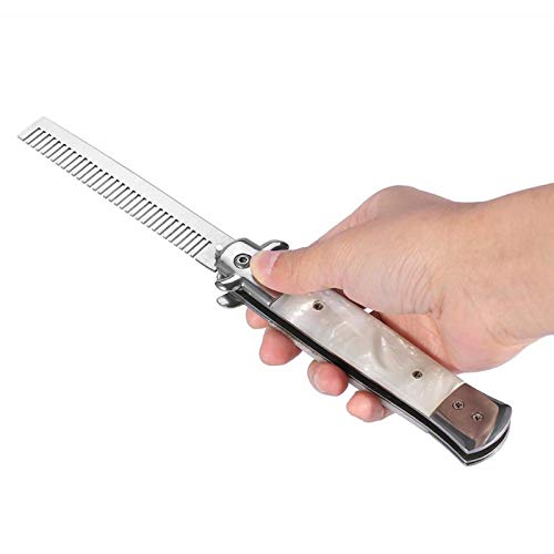 Durable Spring Comb for Pets & Humans - Portable Oil Hair Comb for Grooming & Styling at Home (White) | Perfect for Dog, Cat & Human Hair Care