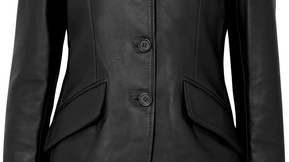 Women's Designer Real Leather Blazer Trench Coat - Missy Sizes (Regular, Plus & Petite) | Stylish Outerwear for Office, Parties & Casual Wear