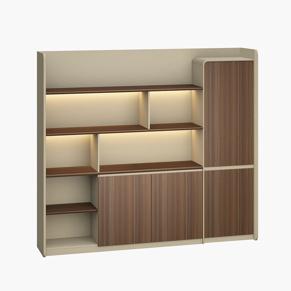 ANDERS 240cm Display Unit in Hazelnut & Beige - Modern TV Stand with Storage for Living Room, Bedroom & Office