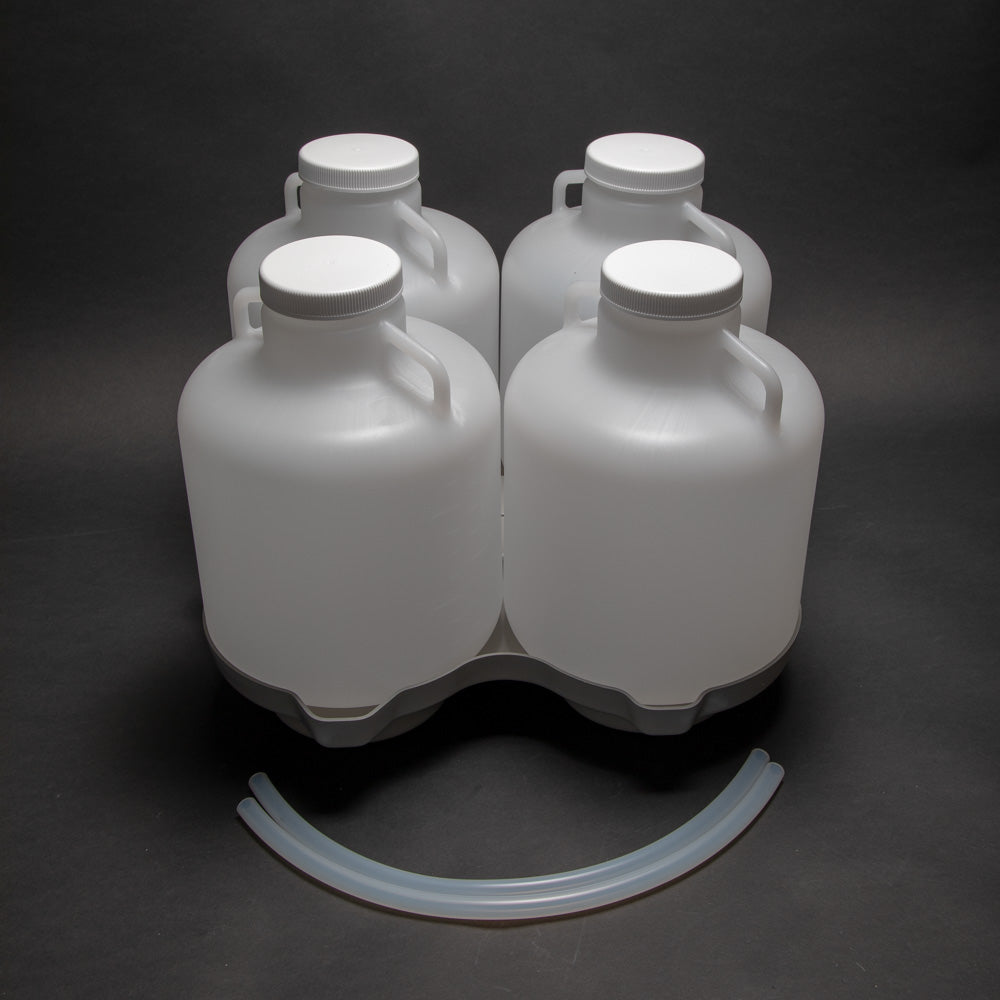 4700/5800 Refrigerated Sampler Bottle Kit - 4 Pack 2.5 Gallon Polyethylene Bottles for Water Testing & Environmental Sampling