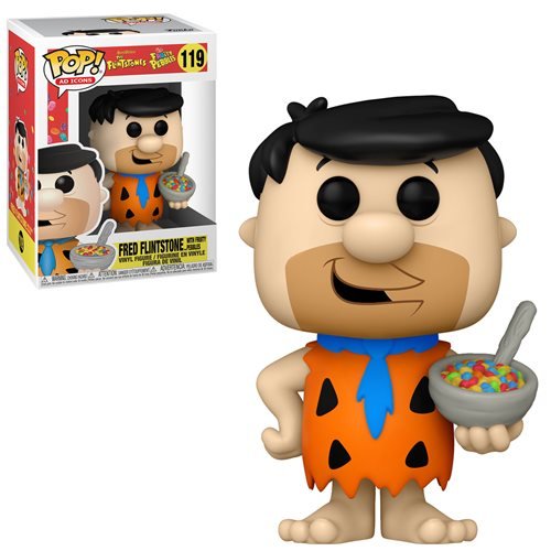**Funko Pop! Vinyl Figure - Fred Flintstone with Fruity Pebbles Cereal (Ad Icons Collection #119) - Perfect for Collectors, Gifts & Pop Culture Displays**