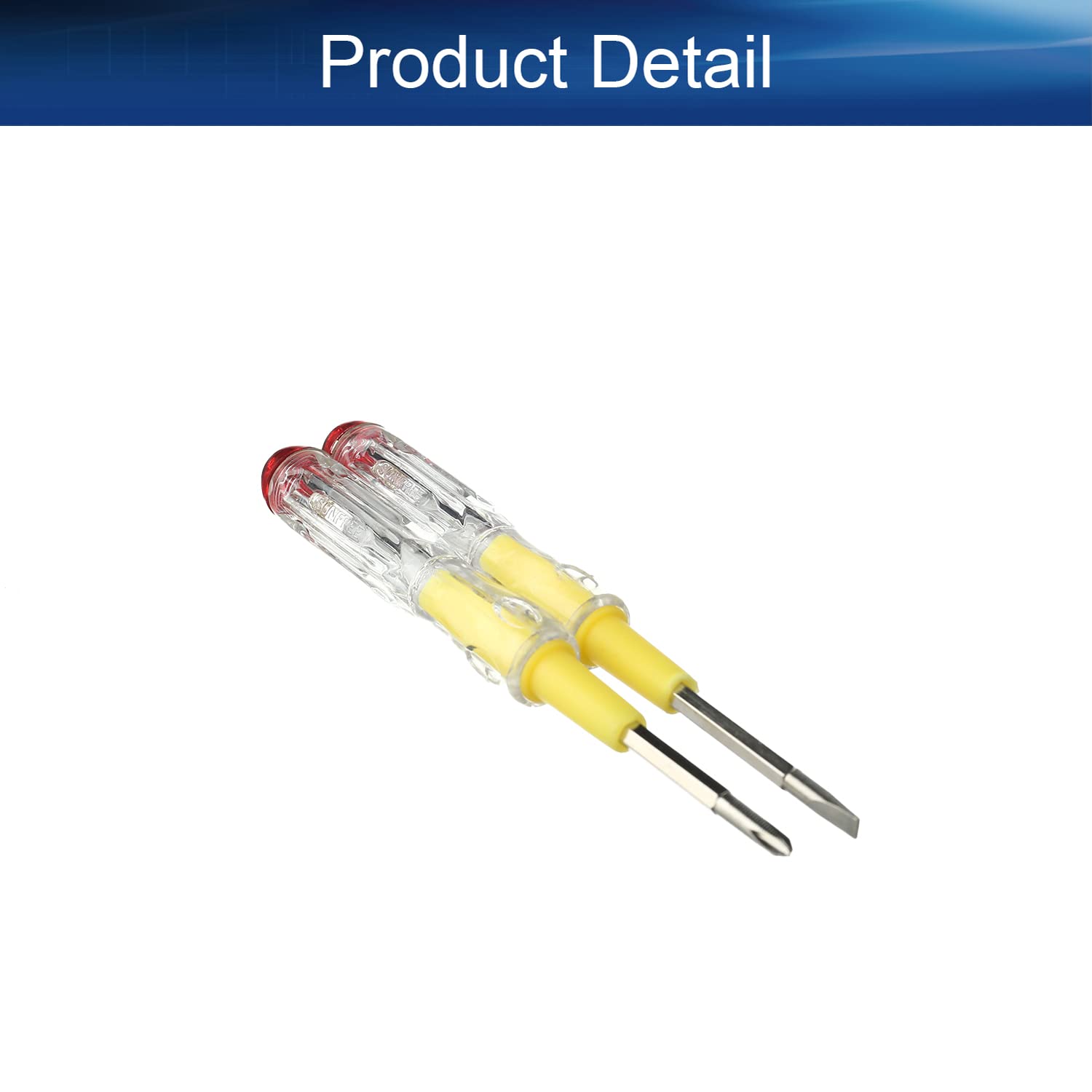 Heyiarbeit 5-Piece Voltage Tester Kit - AC/DC 100-500V Electrical Tester Pen with 3.5mm Slotted & Phillips Screwdriver Tips - Circuit Tester for Home Wiring, Outlet Testing & DIY Electrical Projects