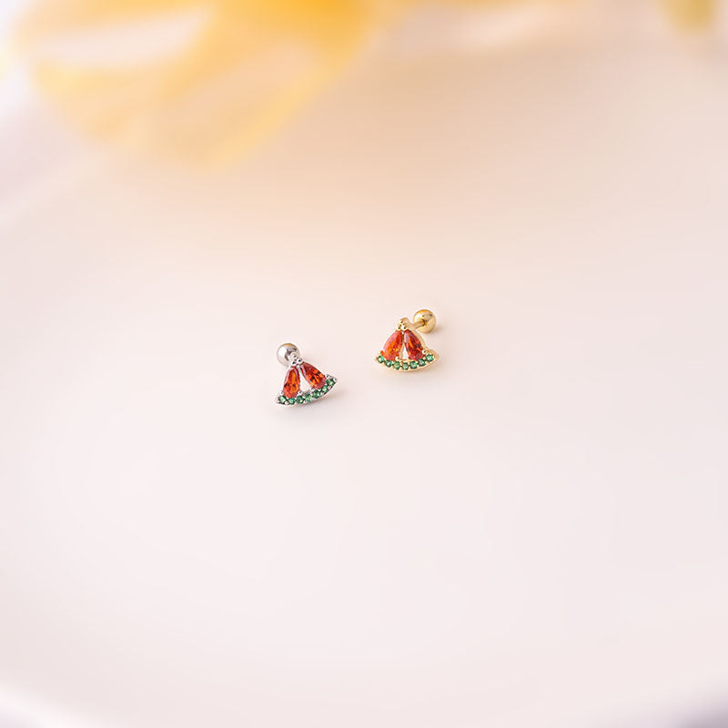 20G Mini Peach Helix Anti Tragus Fruit Stud Earrings - Dainty Cartilage Piercing Jewelry for Women | Perfect for Everyday Wear & Special Occasions