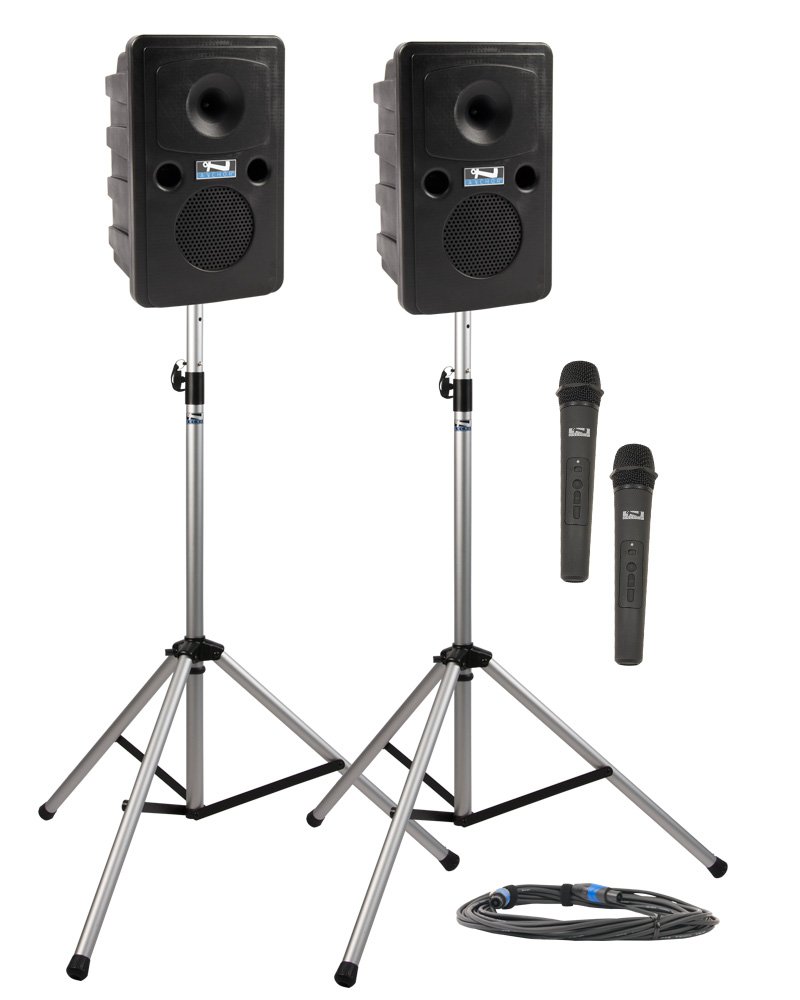 Anchor Audio Go Getter Deluxe Package 2 with 2 Wireless Mics - Portable PA System for Outdoor Events, Parties & Public Speaking | Complete Wireless Sound Solution
