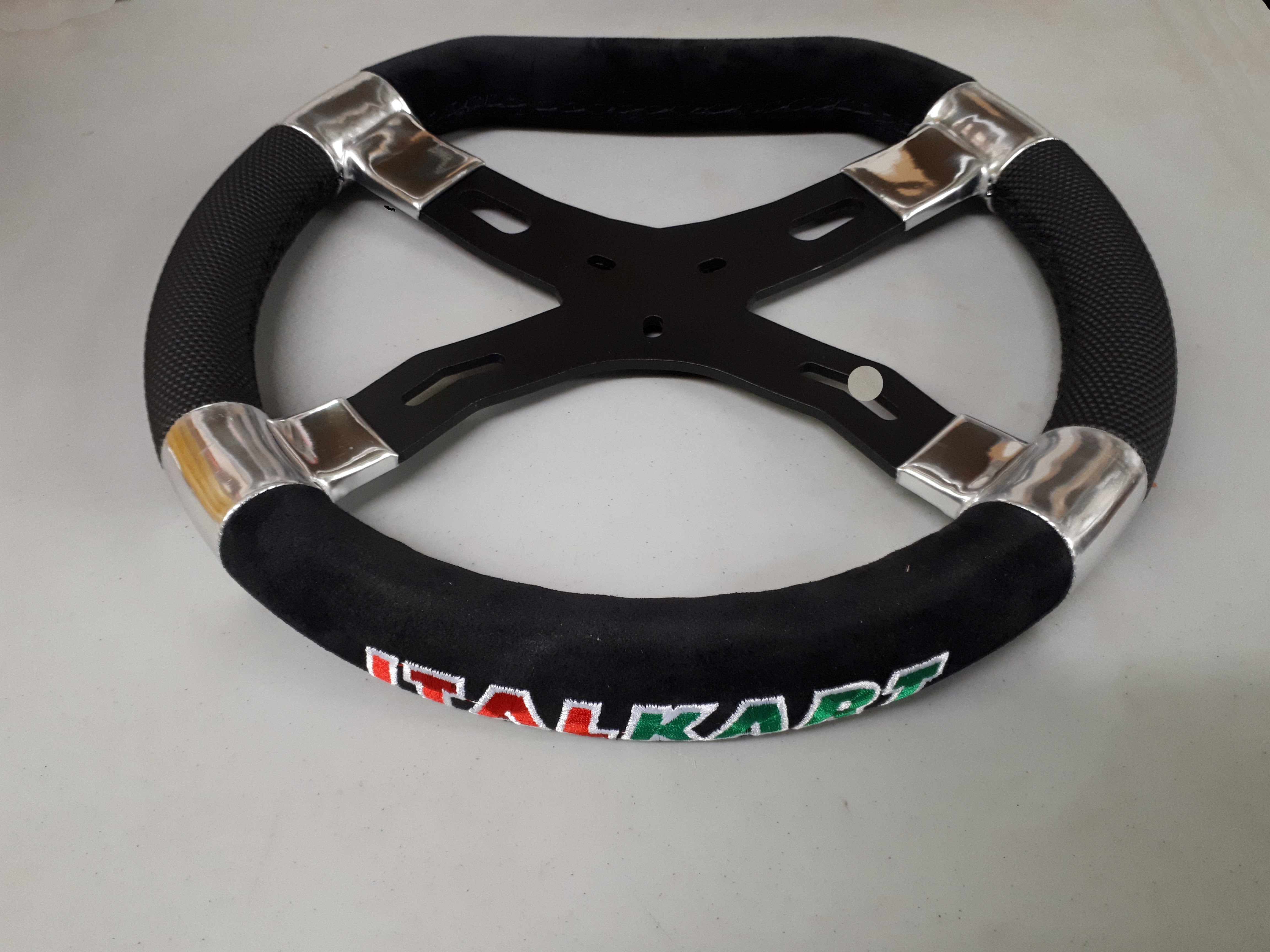 iTalkart Premium Black Steering Wheel with Side Grips - Durable & Comfortable for Cars, Trucks, SUVs - Perfect for Racing, Daily Commuting & Road Trips