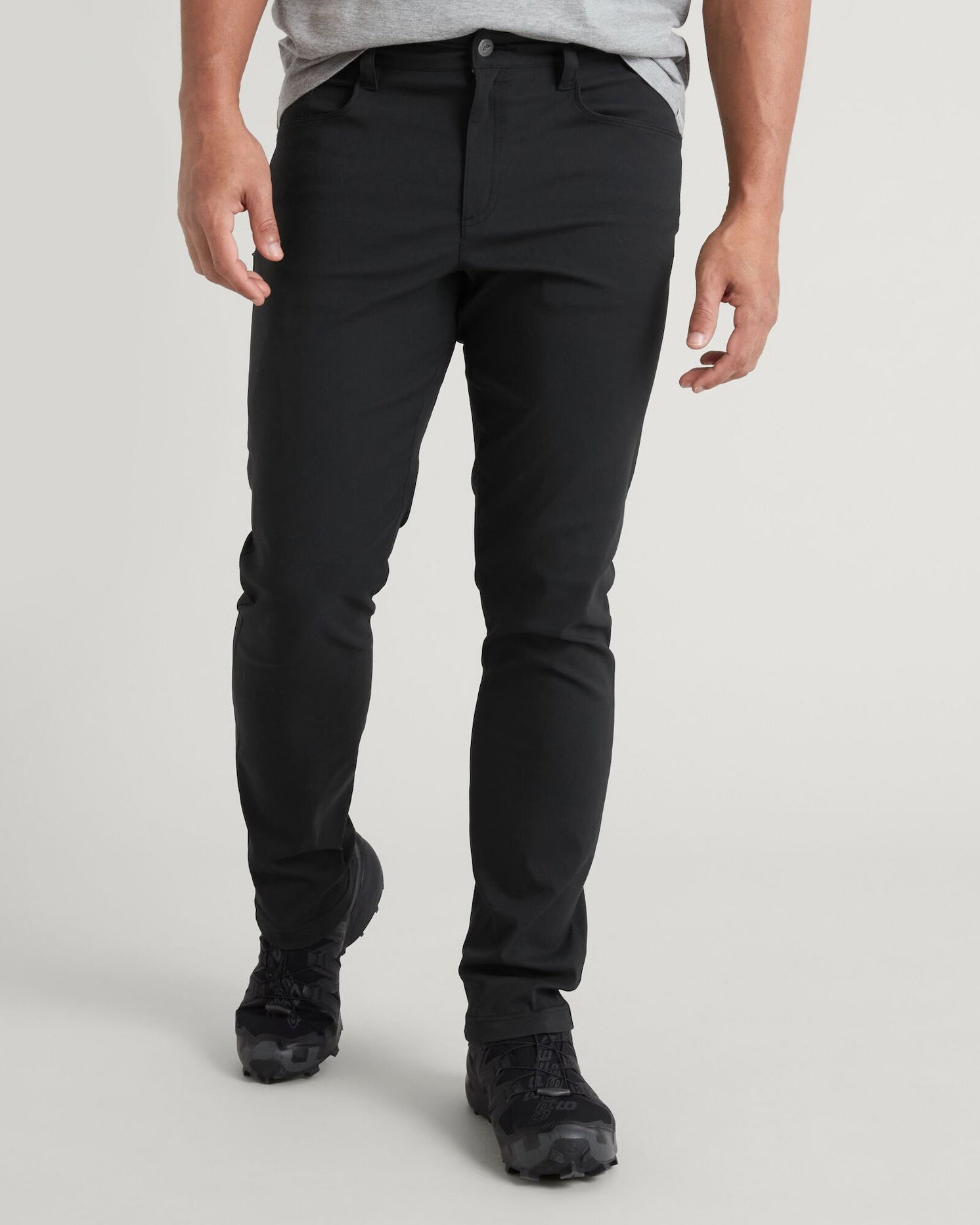 Men's Flight Pants Regular Fit - Black Stingray Color - Comfortable & Stylish Cargo Pants for Travel, Hiking & Outdoor Activities