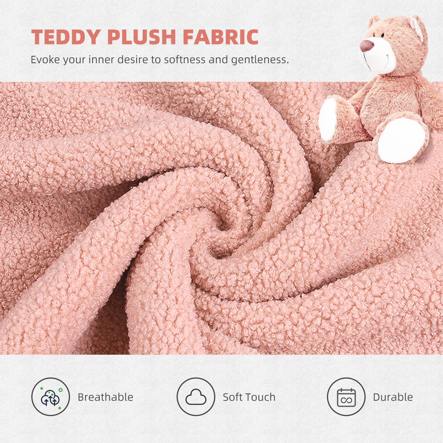 Ergonomic Pink Office Chair with Flip-Up Arms - Adjustable Height Rolling Desk Chair with Wheels - Soft Faux Fur Teddy Fleece Material - Perfect for Women's Home Office, Gaming, and Study Spaces