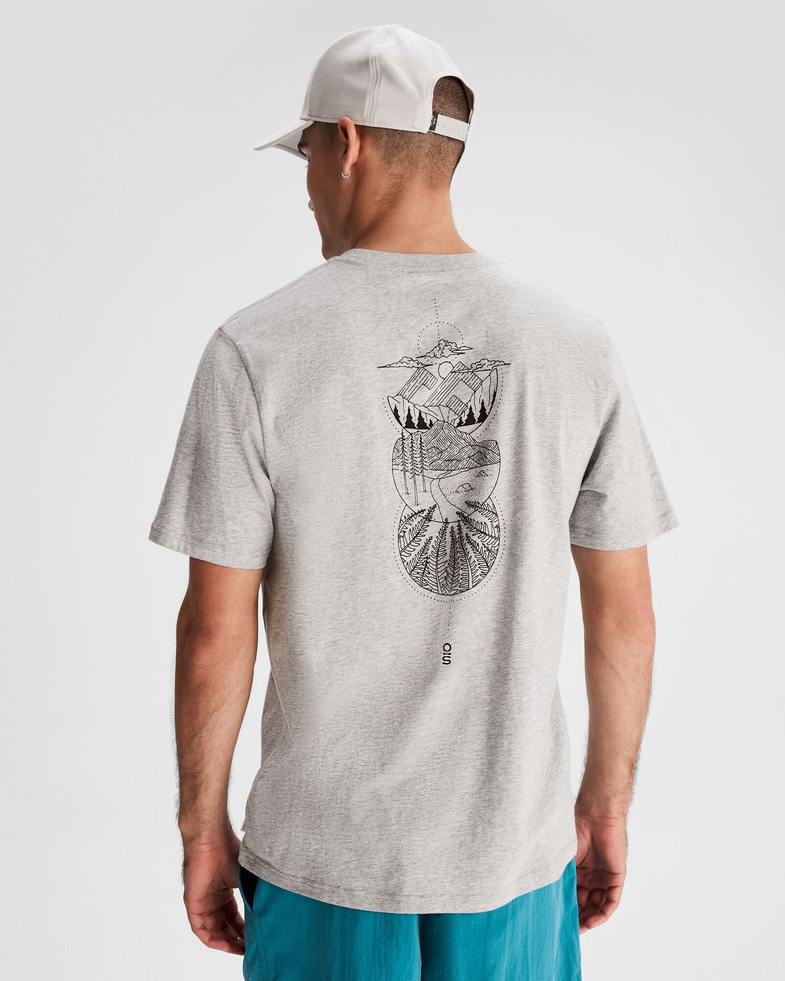 Premium Organic Cotton Men's T-Shirt - Light Grey Marle | O.Smither Lines | Soft & Breathable for Casual Wear & Everyday Comfort