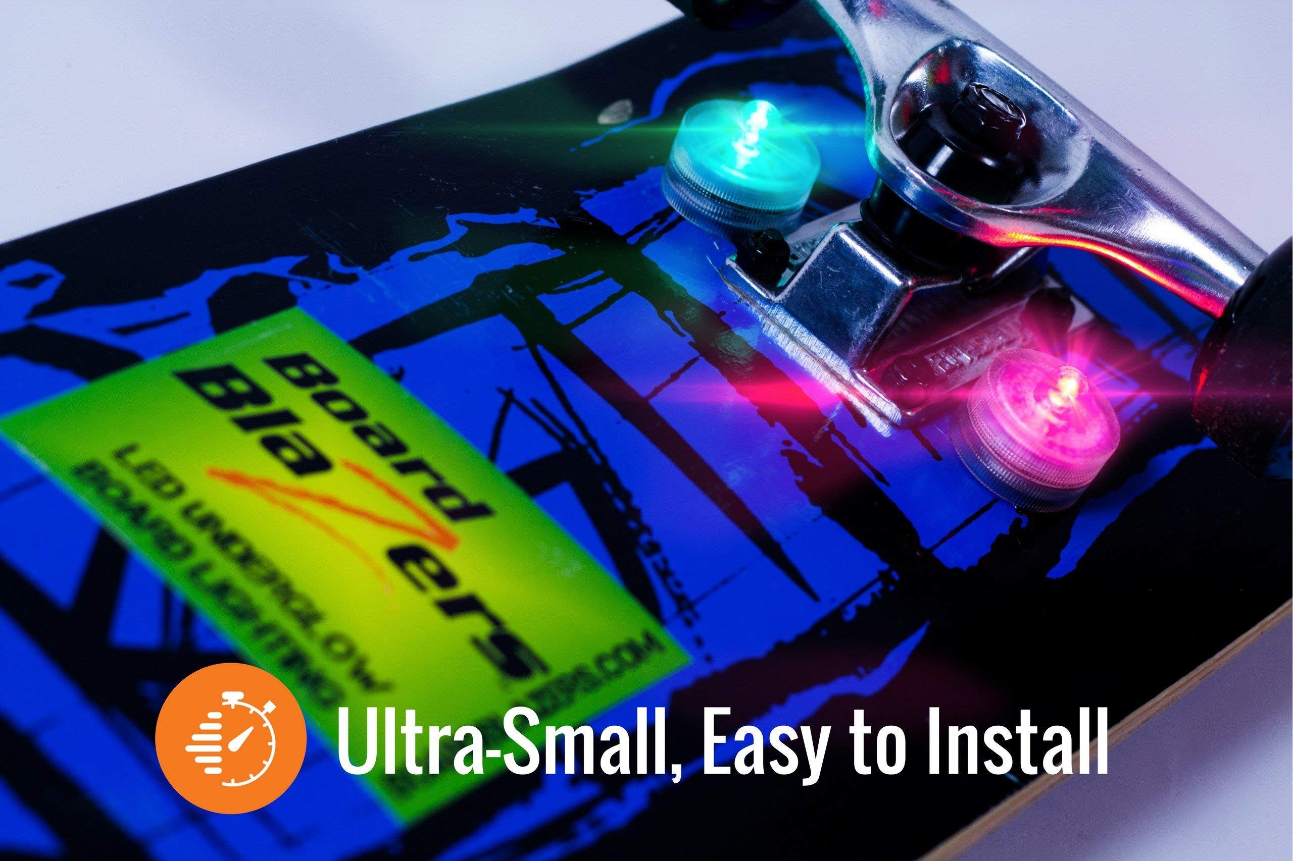 Color Changing LED Skateboard Underglow Lights with Tail Light - 5-Piece Set for Night Riding Safety & Style | Perfect for Longboards, Cruisers & Electric Skateboards at Night
