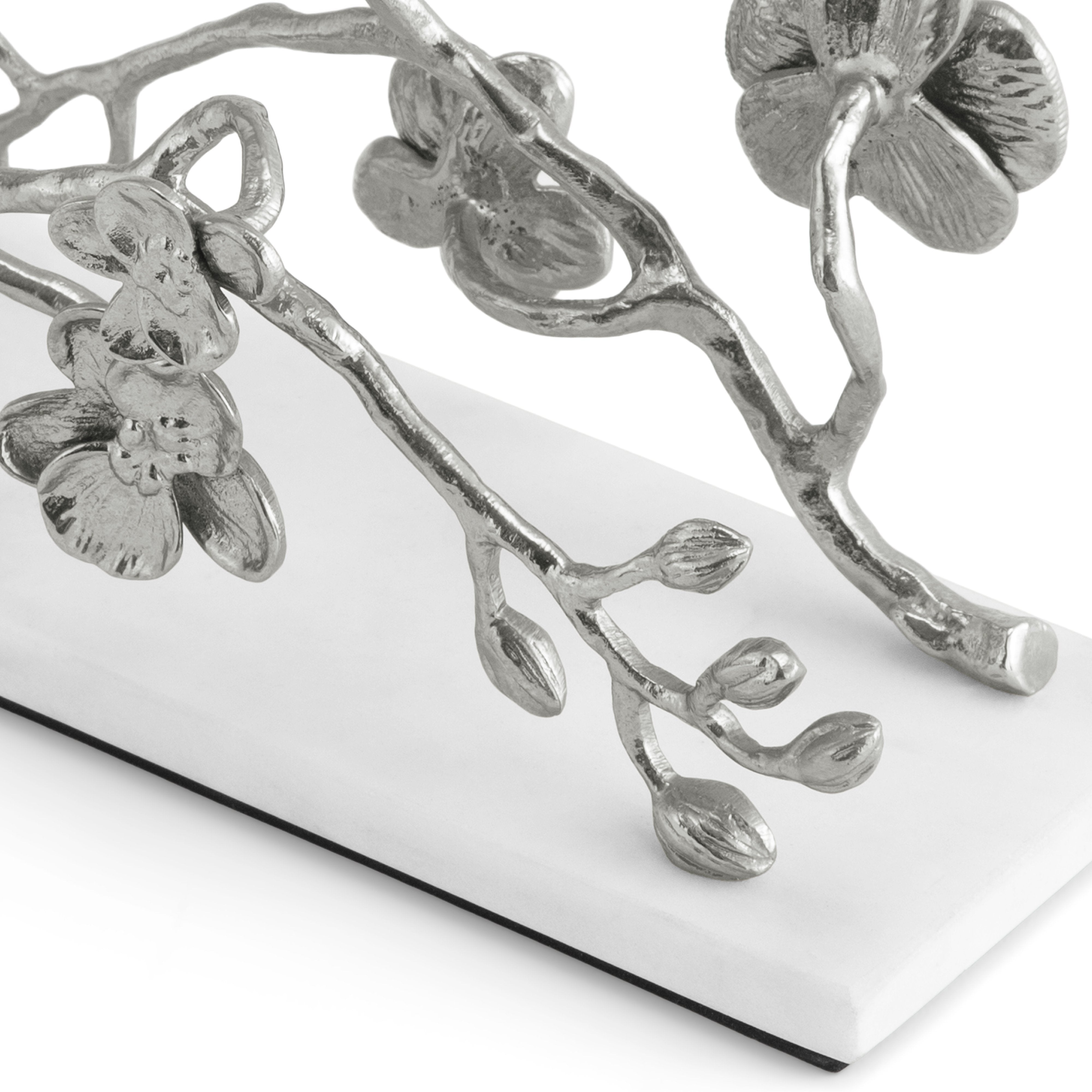 Elegant White Orchid Napkin Holder for Dining Table - Perfect for Weddings, Parties, and Home Decor