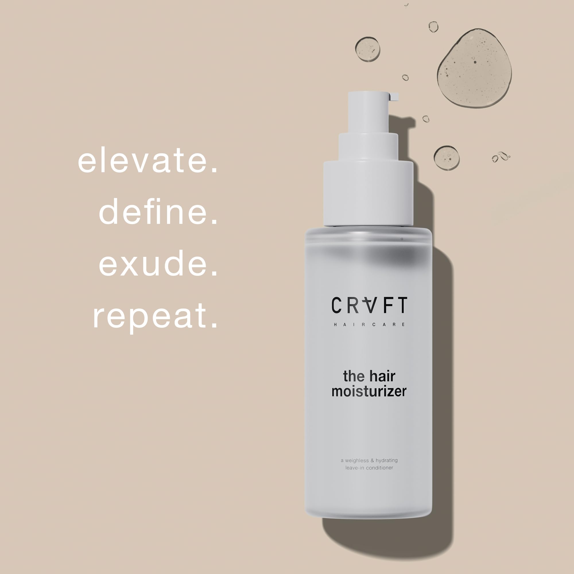 CRVFT Daily Leave-in Conditioner for Women - Argan Oil Hair Serum & Moisturizer for Dry, Damaged & Frizzy Hair - 3.38oz - Perfect for Daily Hydration & Smoothing After Shower or Heat Styling