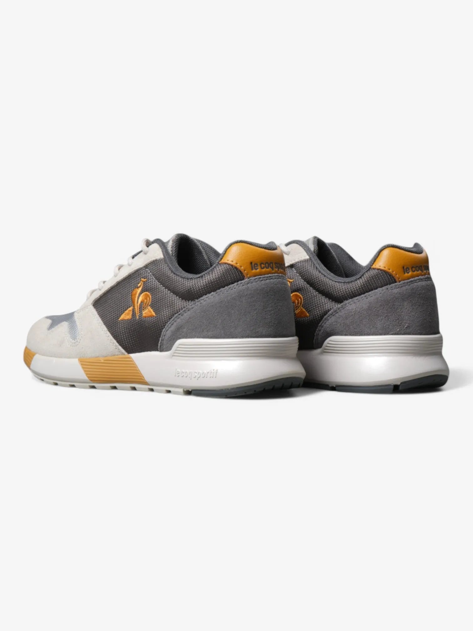 Le Coq Sportif Omega X Active Sneakers - Beige & Grey Running Shoes for Men & Women | Comfortable Lightweight Design for Gym, Workout & Casual Wear