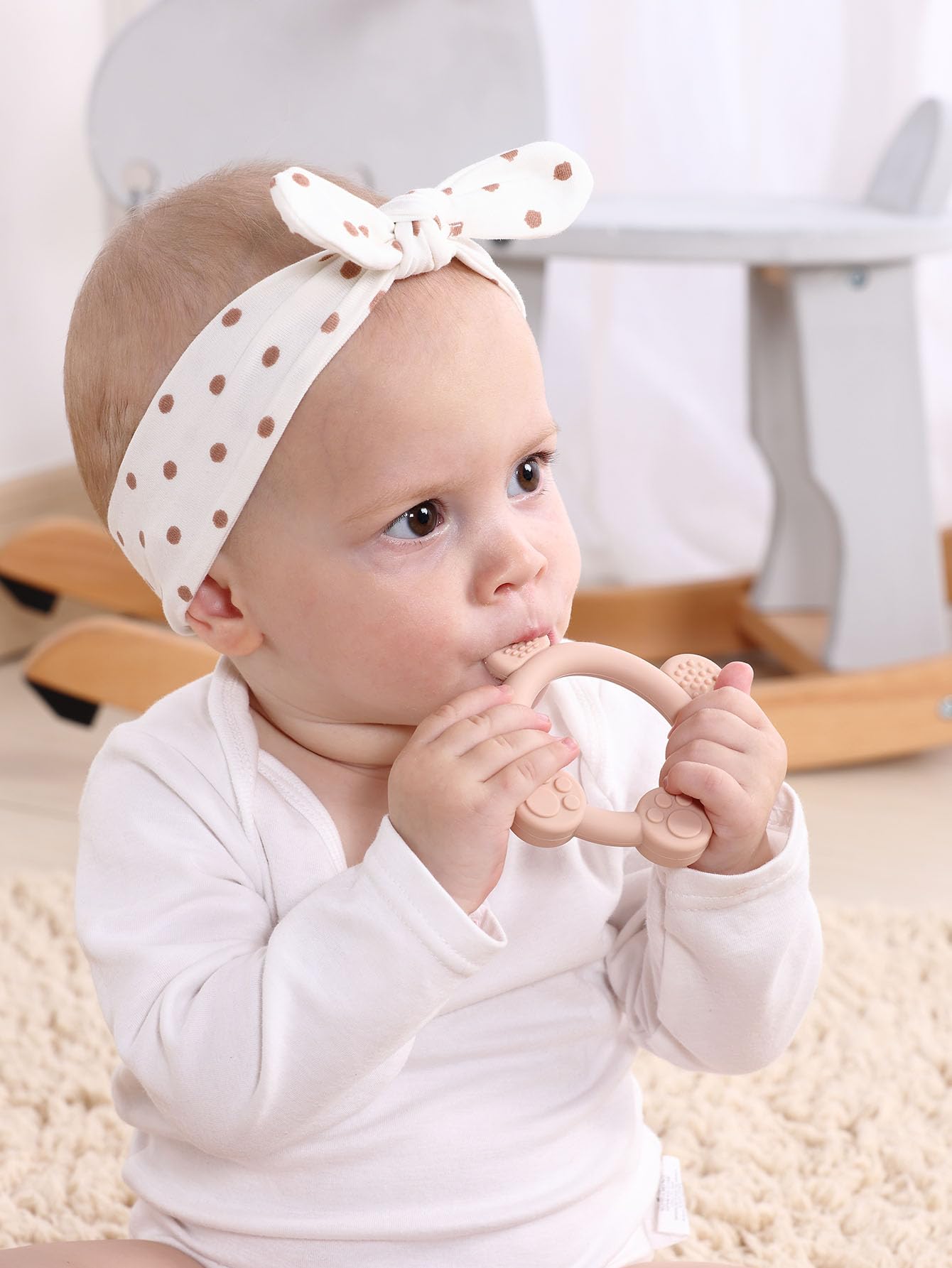 PandaEar 3 Pack Silicone Baby Teething Toys - BPA Free Teether Rings for 0-12 Months Infants, Relieves Sore Gums | Perfect for Home, Travel & Daycare Use