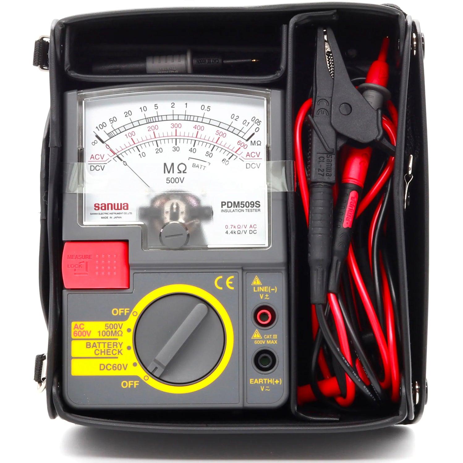 PDM509S Analog Insulation Tester 500V 100MΩ Single Range Electrical Safety Tester for Home Appliances, Motors & Wiring - Perfect for Electricians and DIY Home Maintenance