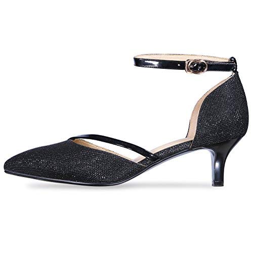 IDIFU Women's IN2 Maxine Low Kitten Heels - Elegant Closed Toe Dress Pumps for Wedding, Evening & Formal Occasions - Perfect Bridal Shoes for Women | Great for Prom, Cocktail Parties & Office Wear